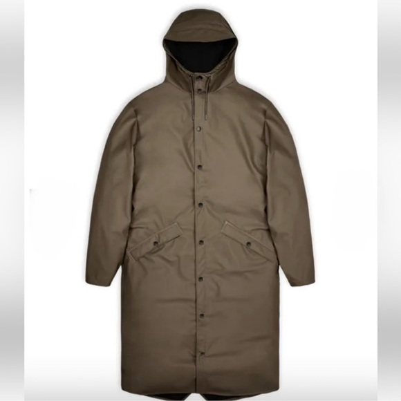 LAST ONE! 🚨🚨Rains Longer Jacket in Wood Size Medium Unisex NWT - Picture 3 of 16